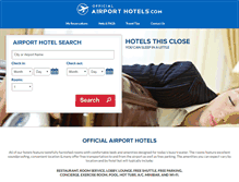 Tablet Screenshot of officialairporthotels.com